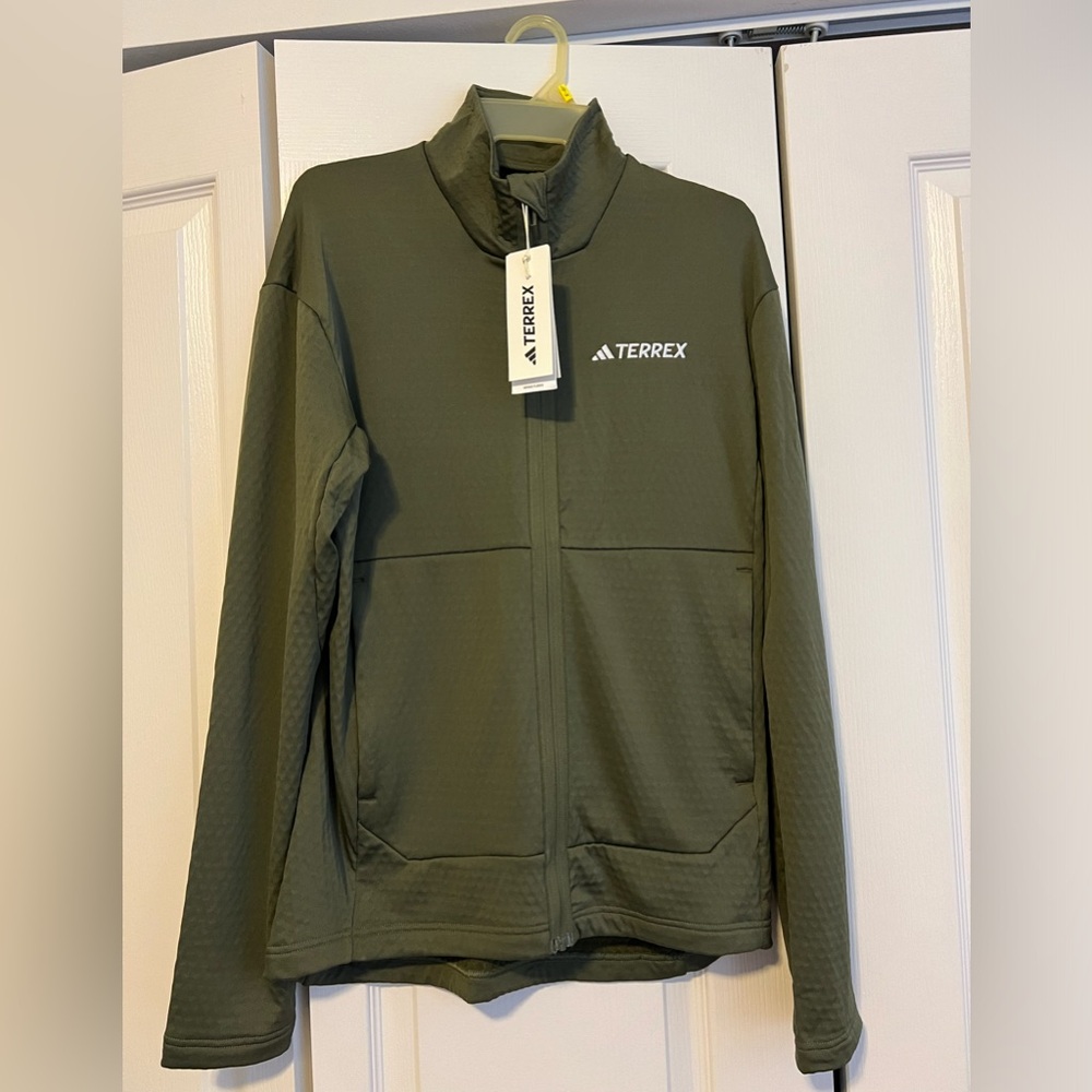 TERREX MULTI LIGHT FLEECE FULL-ZIP JACKET BY ADIDAS SLIM FIT-MENS NEW